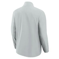 Men's Fanatics Gray Miami Dolphins Front Office Micro Tonal Full-Zip Jacket