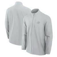 Men's Fanatics Gray Miami Dolphins Front Office Micro Tonal Full-Zip Jacket