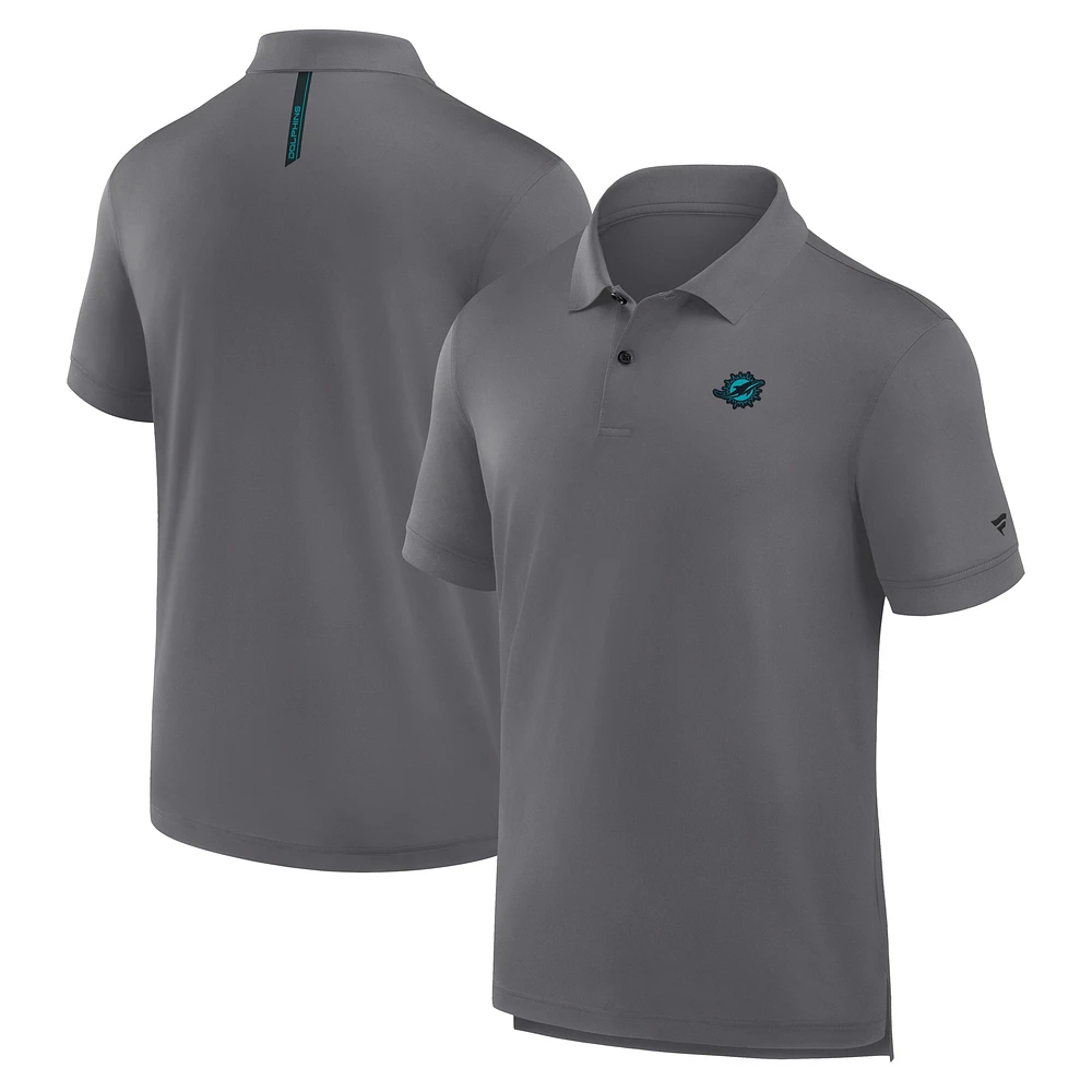 Men's Fanatics Heather Gray Miami Dolphins Front Office Move Mono Polo