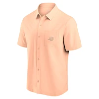 Chemise boutonnée rose clair Fanatics Miami Dolphins Front Office pour hommes