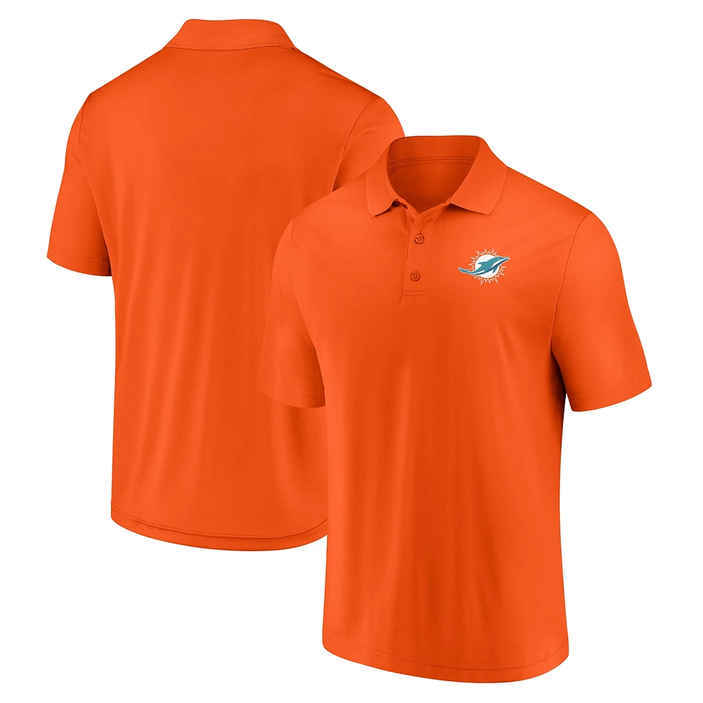 Polo orange Fanatics Miami Dolphins Component pour hommes