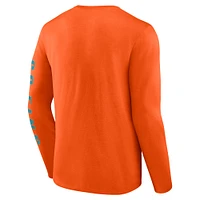 Men's Fanatics Orange Miami Dolphins Vision Long Sleeve T-Shirt