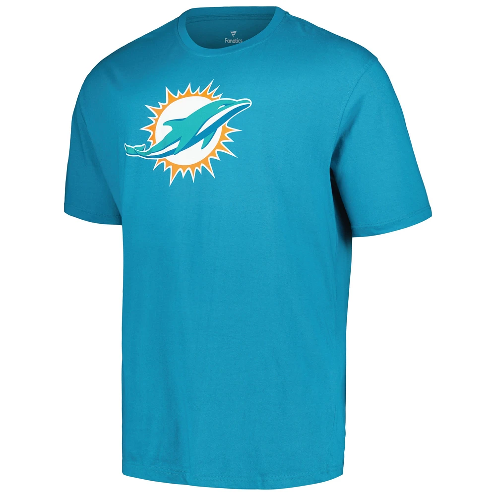 Men's Fanatics Tyreek Hill Aqua Miami Dolphins Big & Tall Player Name Number T-Shirt