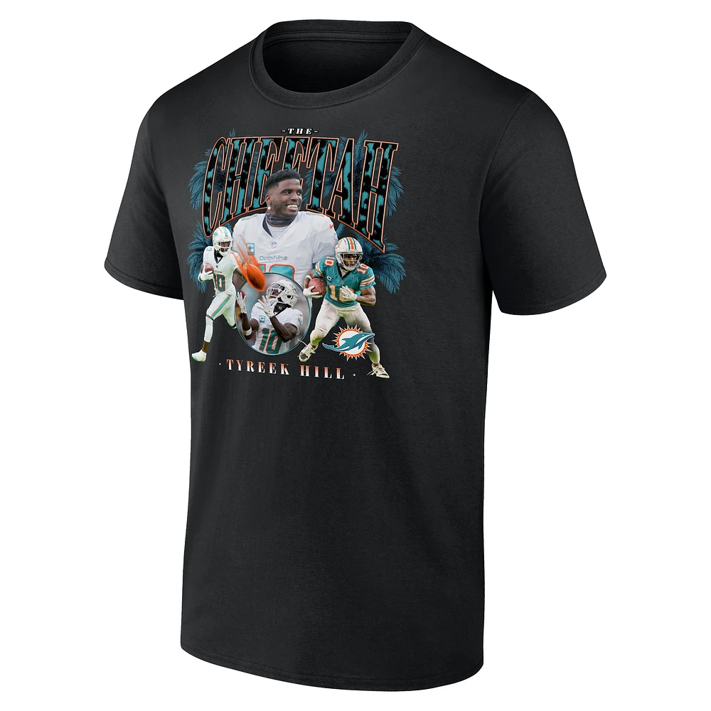 Men's Fanatics Tyreek Hill Black Miami Dolphins Notorious Player Graphic T-Shirt