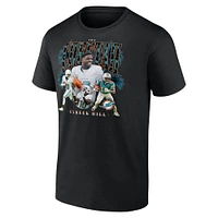 T-shirt graphique Fanatics Tyreek Hill pour hommes, noir, Miami Dolphins Notorious Player