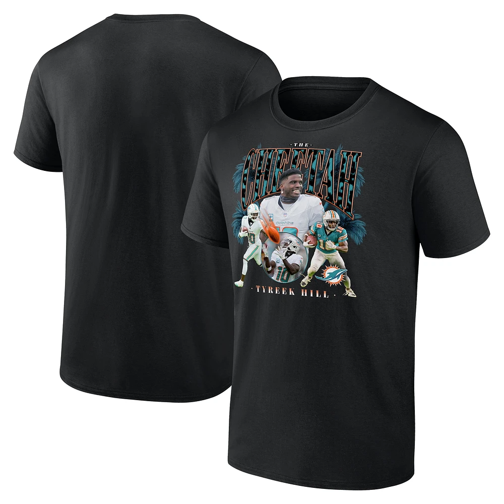 T-shirt graphique Fanatics Tyreek Hill pour hommes, noir, Miami Dolphins Notorious Player