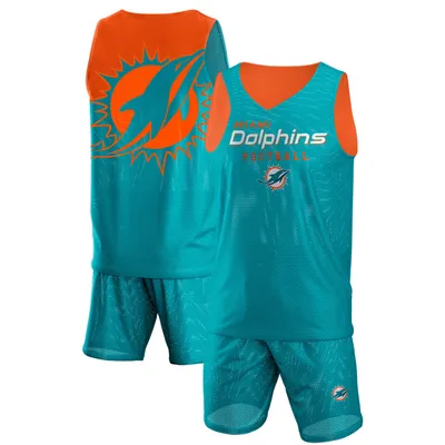 Miami Dolphins FOCO Colorblock Mesh V-Neck & Shorts Set - Aqua