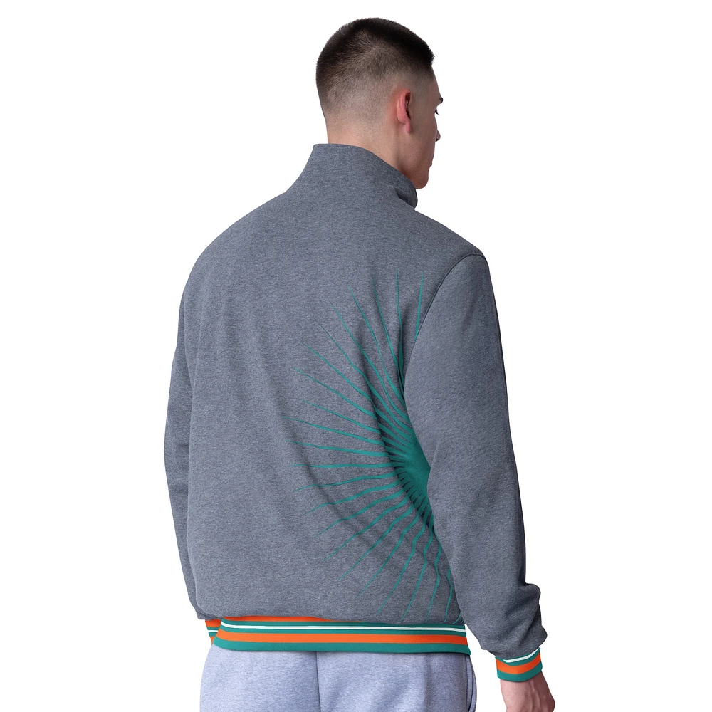 Men's G-III Extreme Aqua Miami Dolphins Strong Arm Reversible Full-Zip Jacket