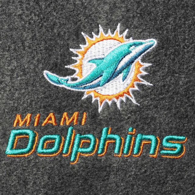 Débardeur entièrement zippé en polaire Houston Dolphins de Miami gris pour homme