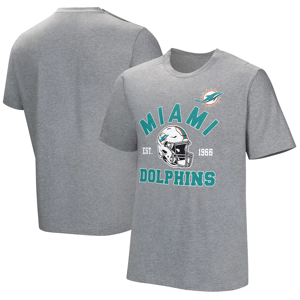 T-shirt adaptatif gris Miami Dolphins Tackle pour hommes