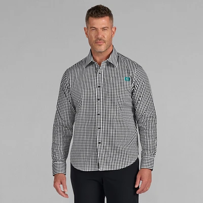 Chemise boutonnée à manches longues pour homme Miami Dolphins Dual Threat de J. Palmer noire