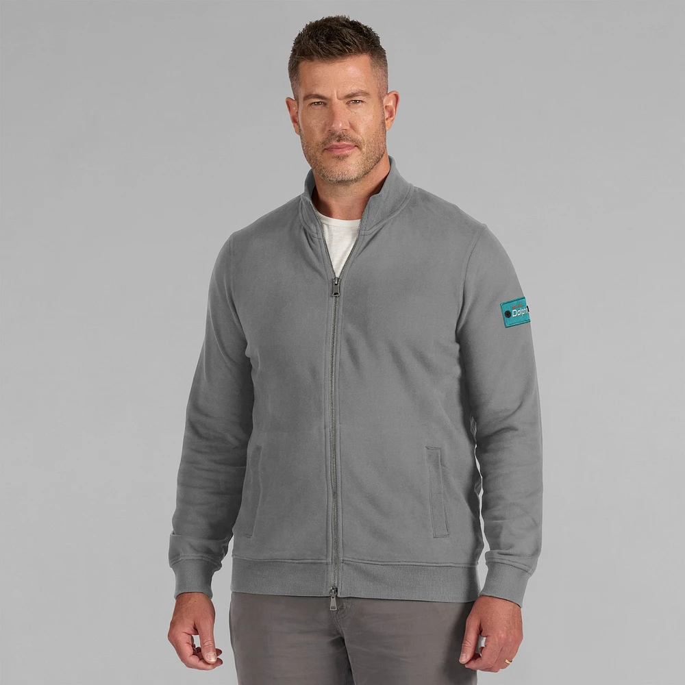 Sweat-shirt zippé QB1 pour homme J. Palmer Graphite Miami Dolphins