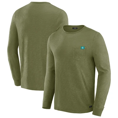 Men's J. Palmer Olive Miami Dolphins In-The-Pocket Long Sleeve T-Shirt