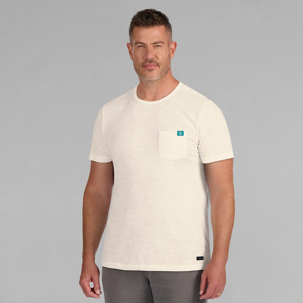 T-shirt à poche pour homme J. Palmer blanc Miami Dolphins