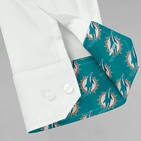 Chemise boutonnée à manches longues pour homme J. Palmer Miami Dolphins Man-In-Motion blanche
