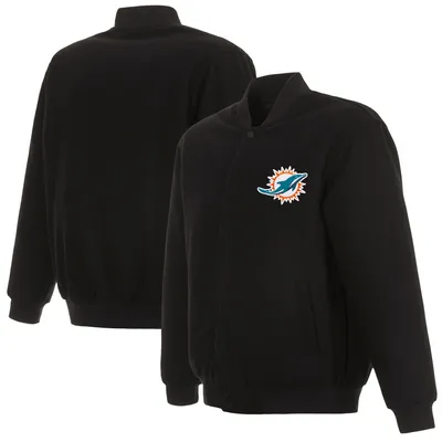 Miami Dolphins JH Design Reversible Full-Snap Jacket - Black