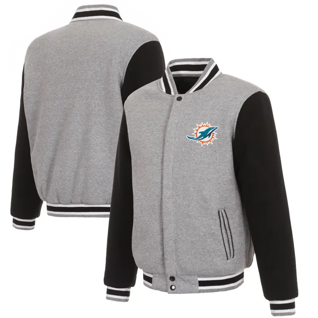 Las Vegas Raiders JH Design Reversible Fleece Full-Snap Jacket - Gray/Black
