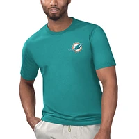 Men's Margaritaville Aqua Miami Dolphins License to Chill T-Shirt