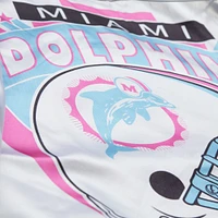 Men's Mitchell & Ness Aqua Miami Dolphins Double Down Satin Full-Snap Jacket