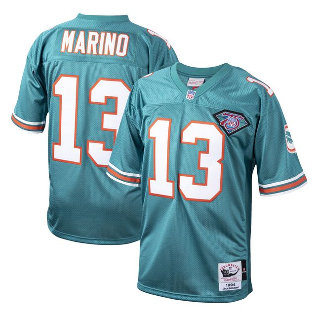 Maillot de joueur retraité authentique Mitchell & Ness Dan Marino Aqua Miami Dolphins pour hommes