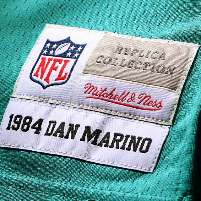 50 NFL Mitchell & Ness Miami Dolphins Dan Marino Jersey 75th Patch VTG