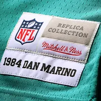 Maillot réplique de joueur retraité Mitchell & Ness Dan Marino Aqua Miami Dolphins Big Tall 1984 pour hommes