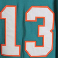 Men's Mitchell & Ness Dan Marino Aqua Miami Dolphins Big Tall Retired Player Name Number Long Sleeve Top