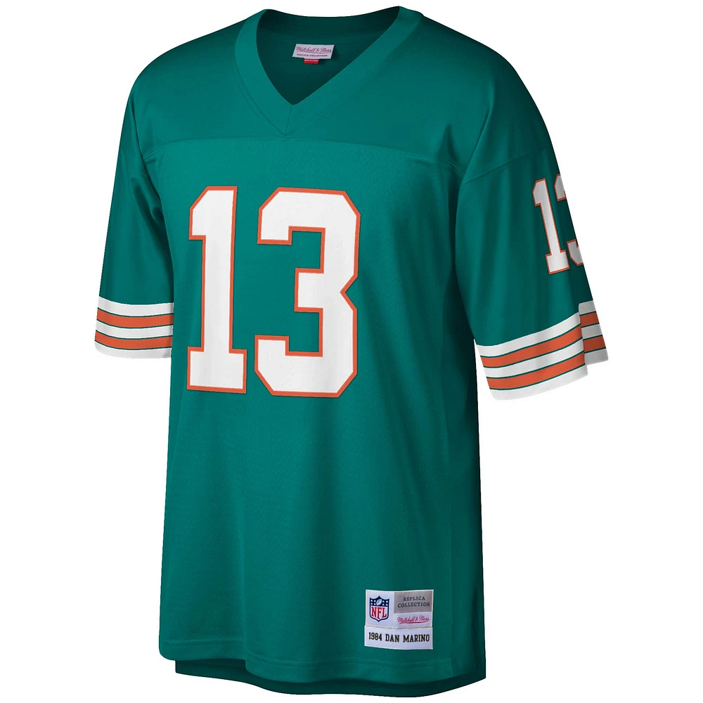 Maillot réplique Mitchell & Ness Dan Marino Aqua Miami Dolphins Legacy pour hommes