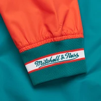 Men's Mitchell & Ness Dan Marino Aqua Miami Dolphins Retired Player Graphic Full-Zip Satin Jacket