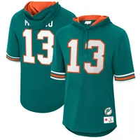 Mitchell & Ness Men's Dan Marino Miami Dolphins Retro Player Name & Numer Longsleeve T-Shirt Green