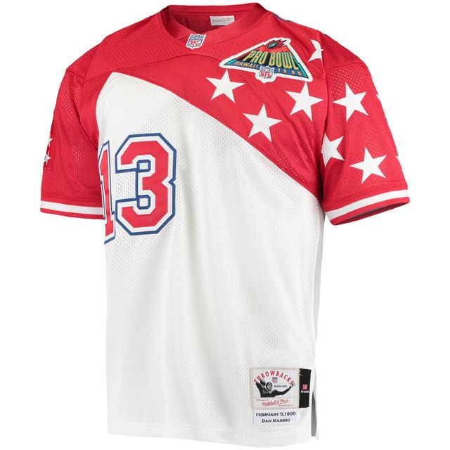 Maillot authentique Mitchell & Ness Dan Marino blanc/rouge AFC 1994 Pro Bowl pour hommes