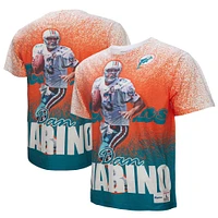 T-shirt Mitchell & Ness Dan Marino pour homme, joueur retraité des Miami Dolphins, gris