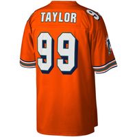 Men's Mitchell & Ness Jason Taylor Orange Miami Dolphins Big Tall 2004 Retired Player Replica Jersey