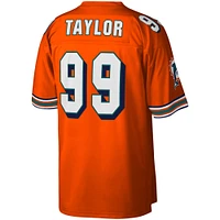 Maillot réplique Mitchell & Ness Jason Taylor orange Miami Dolphins Legacy pour hommes