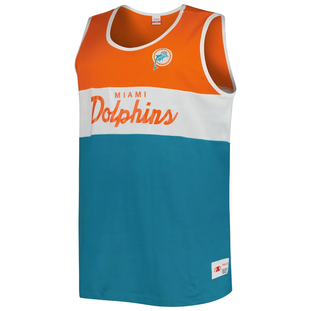 Men's Mitchell & Ness Aqua Miami Dolphins Team Tank Top