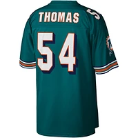 Maillot réplique Mitchell & Ness Zach Thomas Aqua Miami Dolphins Legacy pour hommes