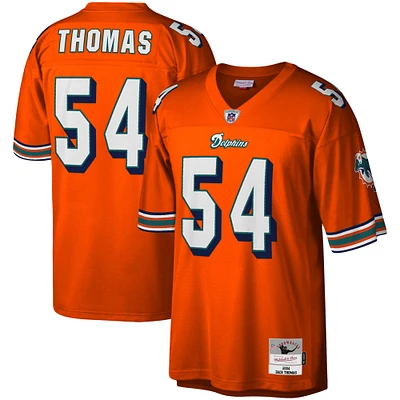 Maillot réplique Mitchell & Ness Zach Thomas orange Miami Dolphins Legacy pour hommes