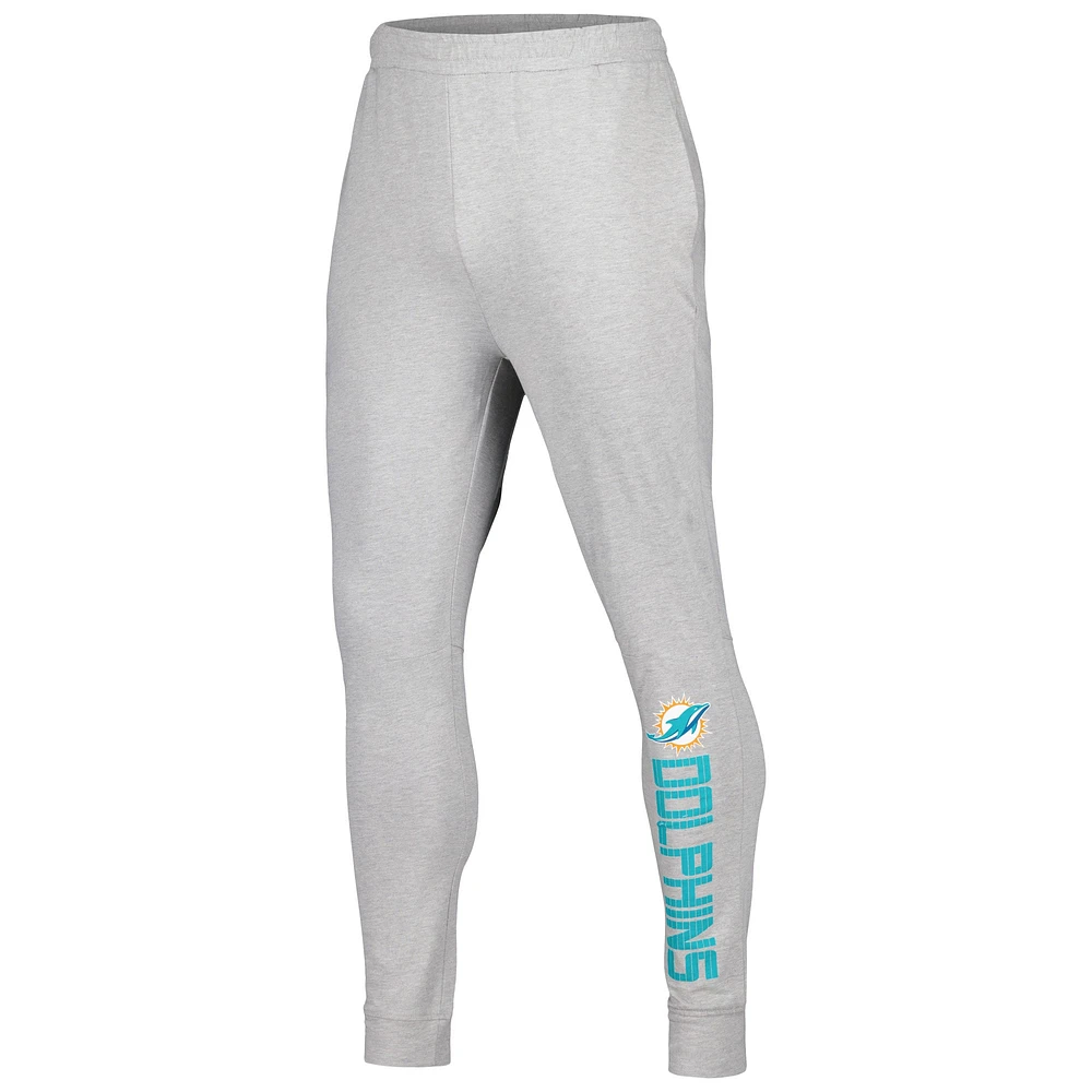 Men's MSX by Michael Strahan Gray Miami Dolphins Lounge Jogger Pants