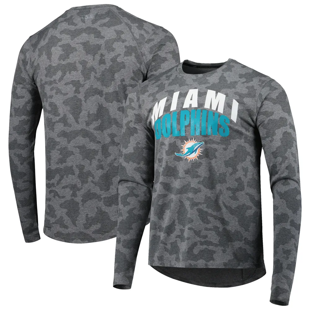 Lids Miami Dolphins MSX by Michael Strahan Performance Camo Long Sleeve T- Shirt - Gray