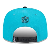 Men's New Era Aqua/Black Miami Dolphins 2024 Inspire Change A-Frame 9FIFTY Snapback Hat