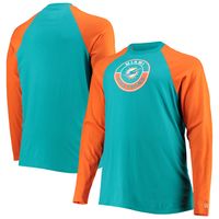 Lids Miami Dolphins New Era Big & Tall League Raglan Long Sleeve T