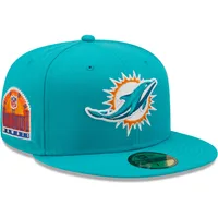 Miami Dolphins 59FIFTY New Era Low Pro Aqua Fitted Hat 7 1/2