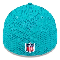 Casquette flexible New Era Aqua Miami Dolphins 2024 Sideline 39THIRTY pour hommes