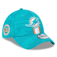 Casquette flexible New Era Aqua Miami Dolphins 2024 Sideline 39THIRTY pour hommes