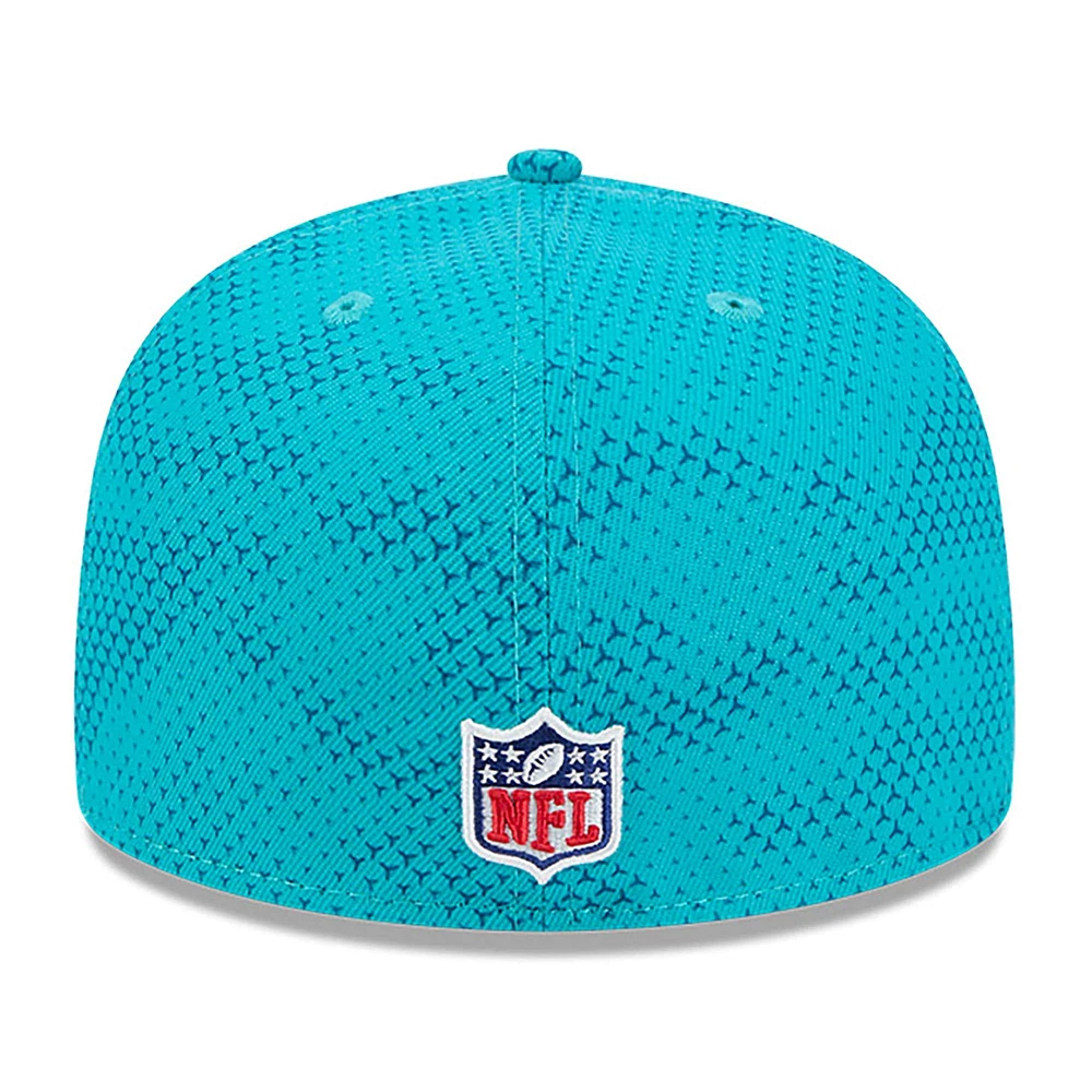 Casquette ajustée New Era Aqua Miami Dolphins 2024 Sideline 59FIFTY pour hommes