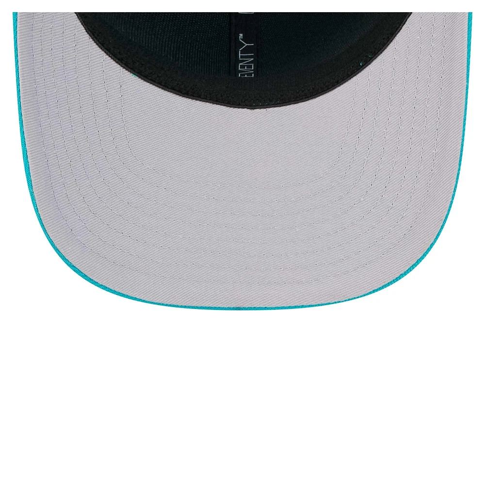 Casquette extensible à boutons-pression 9SEVENTY Miami Dolphins New Era Aqua pour homme