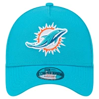 Casquette ajustable A-Frame 9FORTY pour homme New Era Aqua Miami Dolphins