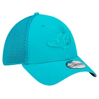 Men's New Era Aqua Miami Dolphins Active Team Tone 39THIRTY Flex Hat