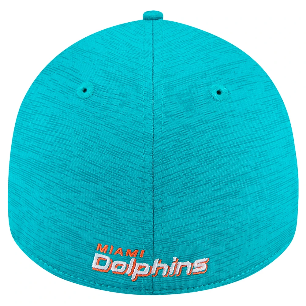 Men's New Era Aqua Miami Dolphins  Active Tech 39THIRTY Flex Hat