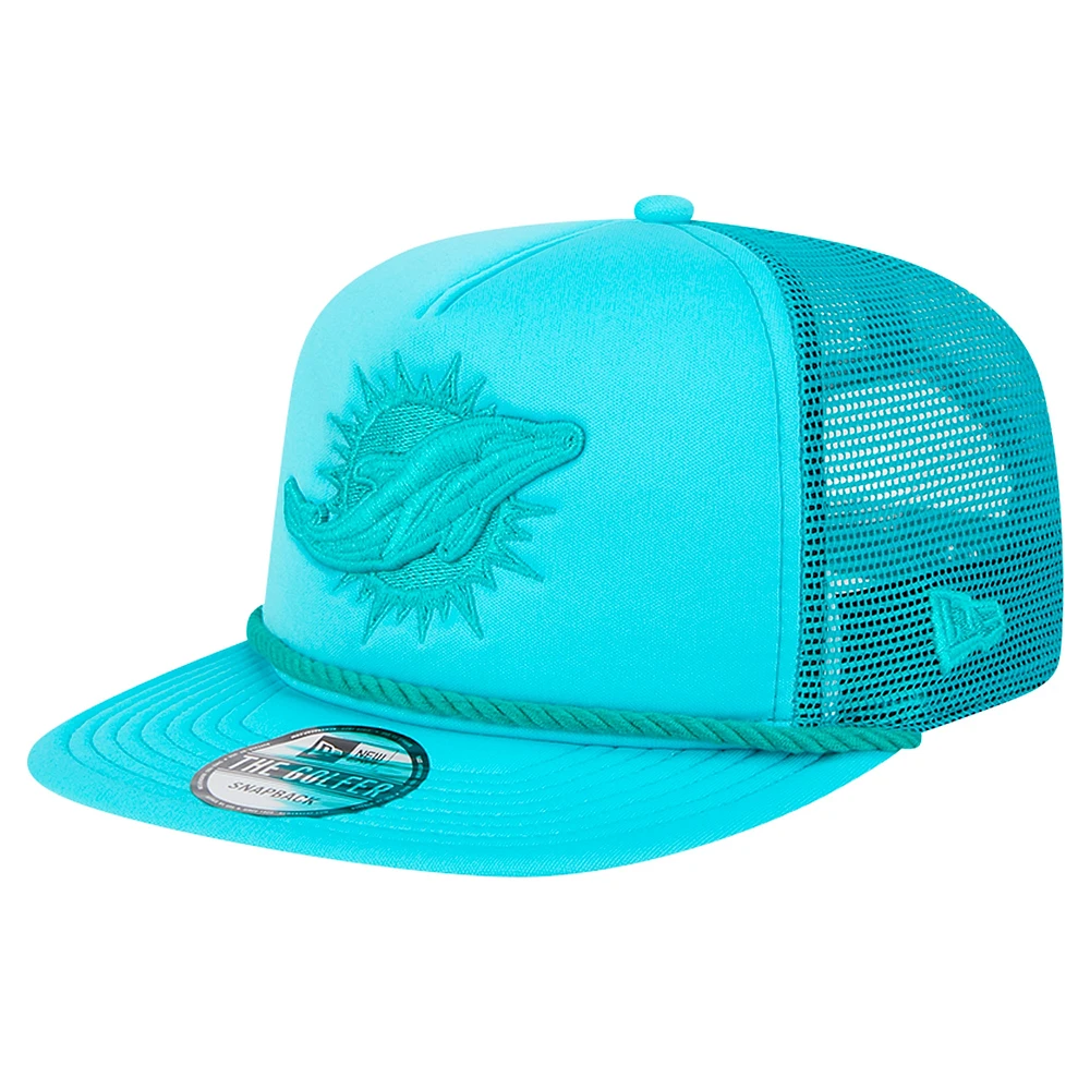 Casquette de golf à visière snapback Active Tone Miami Dolphins de New Era pour homme